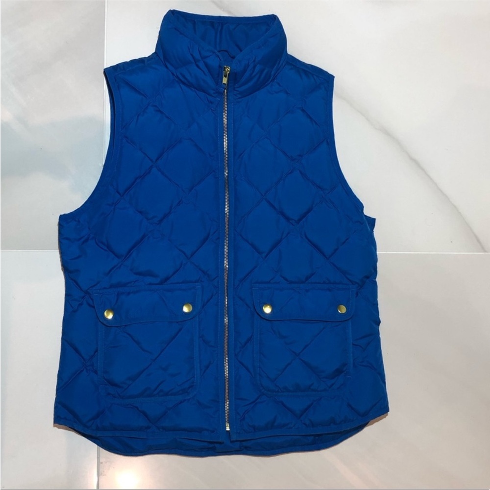 J. Crew Royal Blue Quilted Excursion Vest
